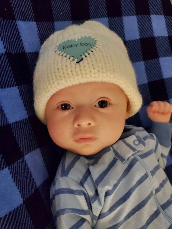 Newborn Knitted Beanie Newborn Hat Baby Beanie with Pom Etsy