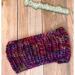 Hand-Knitted Ear Warmer - Merino Wool Headband - Warm Ear Warmers - Artisan Ear Warmer - Soft Merino Wool - Gifts for her - Luxury Wool