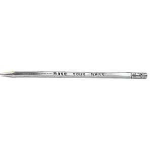 Make Your Mark Pewter Pencil / Hand-Cast Metal Decorative Pencil / Hand-Stamped Pewter 2 Pencil image 1