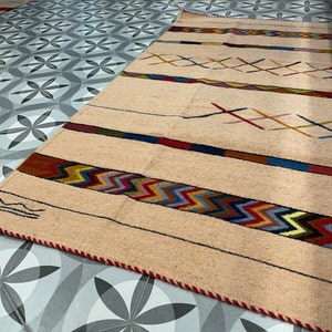 Rain & Mountains Zapotec Sheep Wool Rug image 3