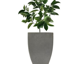 Large 14-inch Tapered Concrete Planter