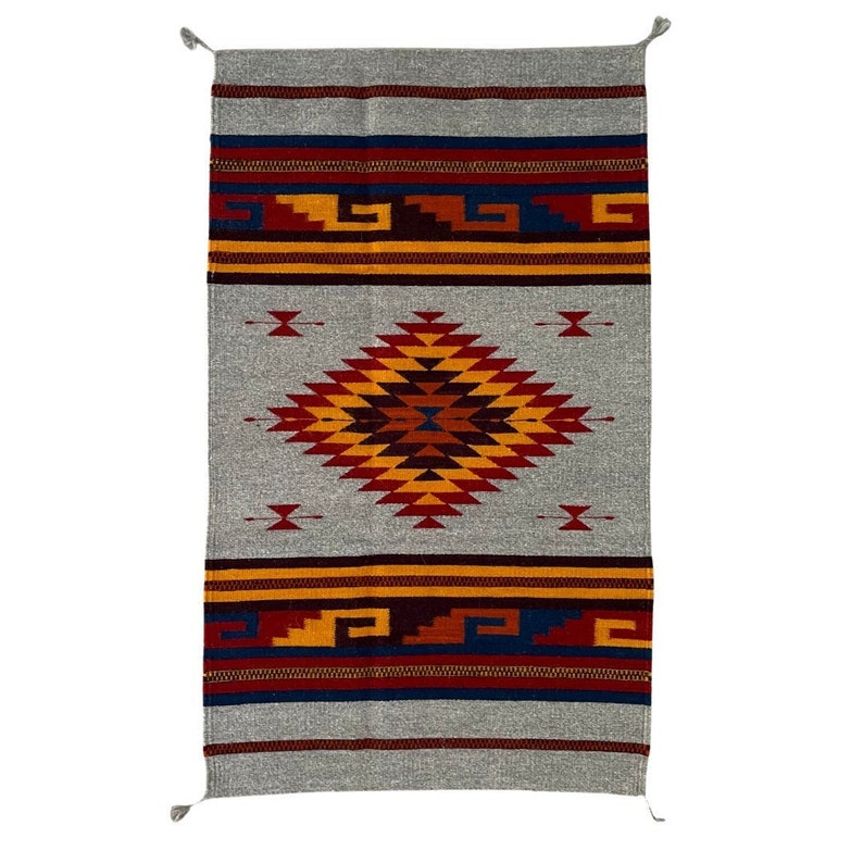 Diamond Zapotec Sheep Wool Rug image 1