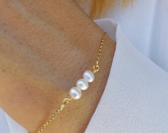 Fine Pearl Bracelet 14k Gold Filled