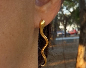 Long Snake Earrings