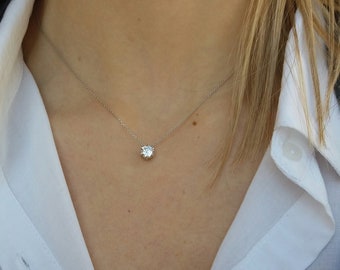 Floating Diamond Necklace