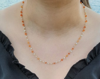 Carnelian Rosary Necklace