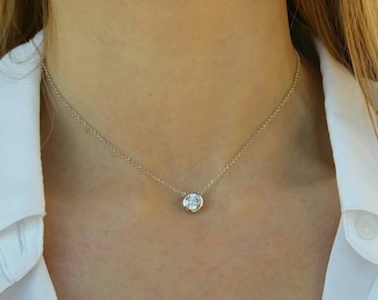 Solitaire Diamond Necklace