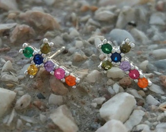 Colourful Cross Earrings