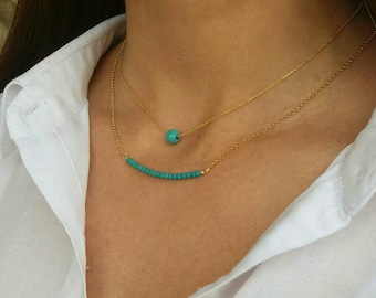 Turquoise Bar Necklace