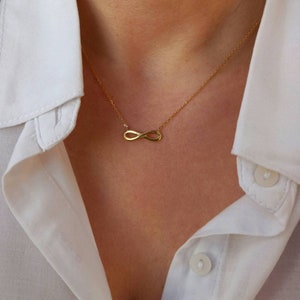 Infinity Necklace, 14k Gold Filled, Eternal Love Necklace, Eight Figure Necklace, Bridesmaid Gift, Eternity Necklace, Infinity Love Necklace