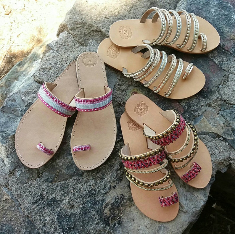 Handmade in Greece Black Sandals Strappy Sandals T-Strap Leather Sandals Free Express Shipping Greek Leather Sandals Genuine Leather