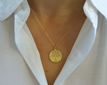 Solid White Gold Christian Necklace