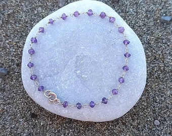 Amethyst Bead Bracelet