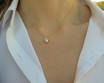 Floating Diamond Necklace