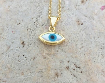 Ivory Evil Eye 14k Gold Plated Necklace