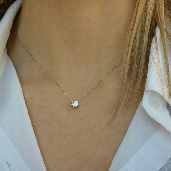 Small Floating Diamond Necklace – The Vault Nantucket