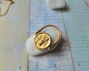 Double Face Coin Ring