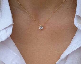 Solid Gold Diamond Necklace