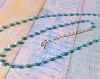 14k Gold Plated Turquoise necklace