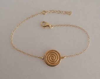 Gold Spiral Bracelet