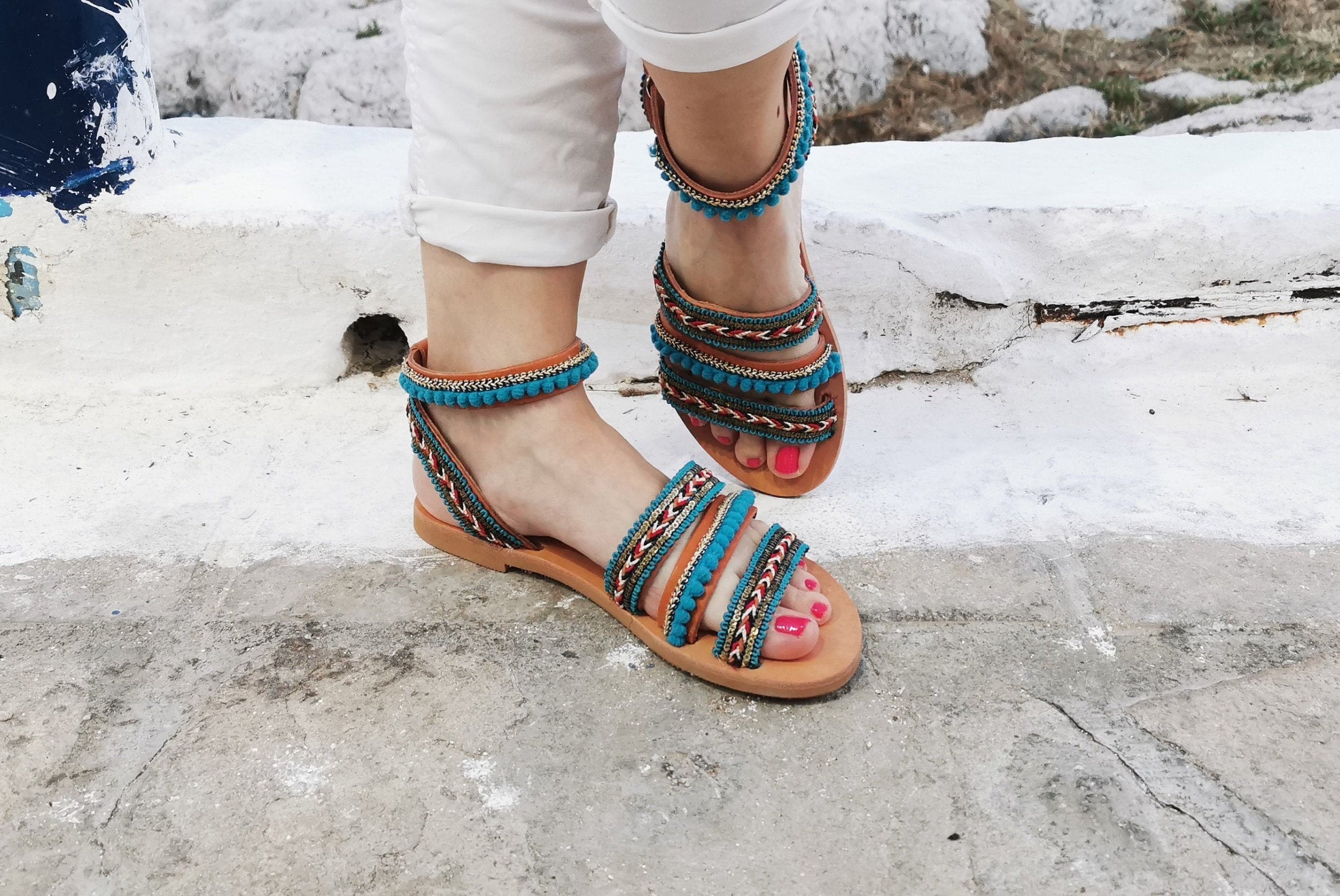 matalan pom pom sandals