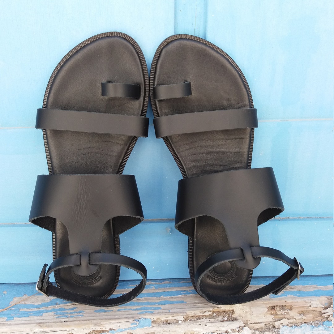 SL Silk Bow T-Strap Flat Sandals Green Leather