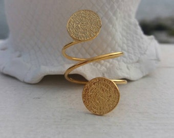Double Phaistos Coin Ring