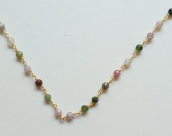 Multi Colour Tourmaline Necklace