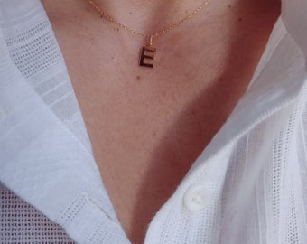 Solid Gold Initial Necklace