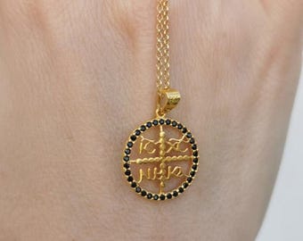 Gold Filled Zircon Christian (Constintinato) Necklace