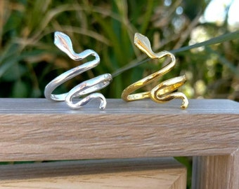 Solid Gold Snake Ring