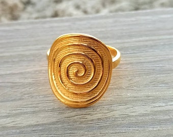 Gold Spiral Ring