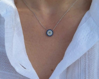 Round Evil Eye Necklace