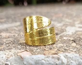 Statement Double Leaf Ring