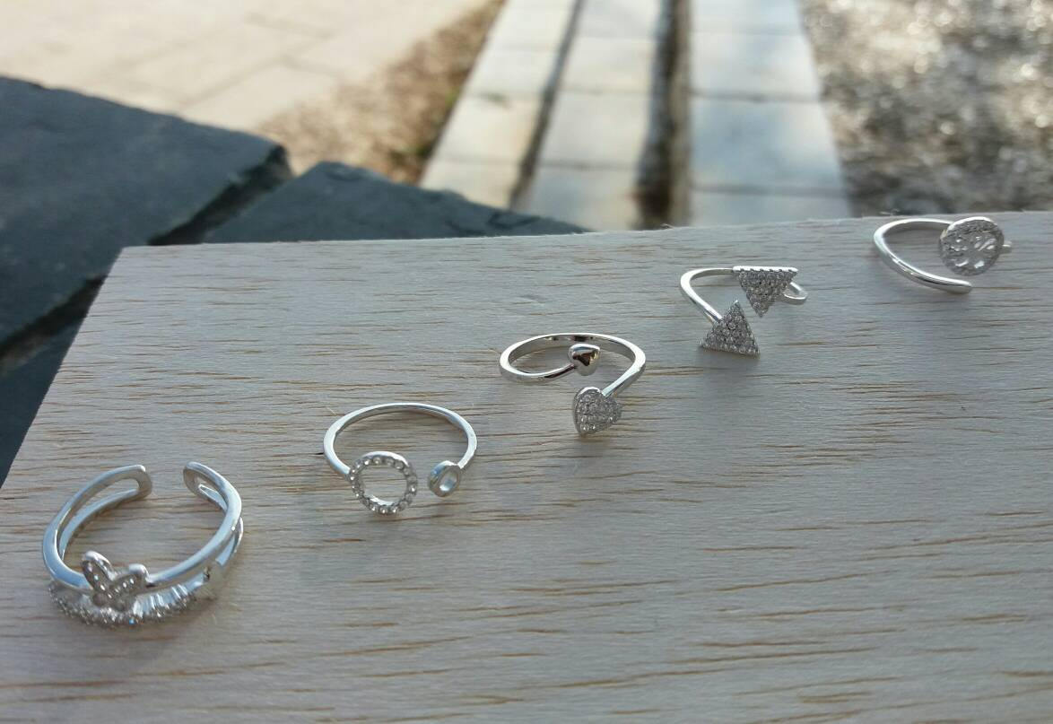 Circle of life ring, silver ring, Cubic zirconia, everyday ring