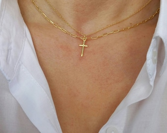 Box Chain&Cross Necklace Set