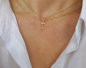 Box Chain&Cross Necklace Set