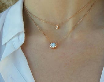 CZ Diamond Necklace Set