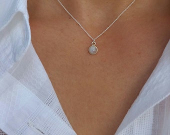 White Moonstone Necklace