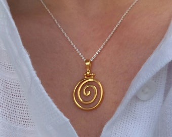 Layered Spiral  Necklace
