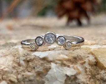 White Cubic Zirconia Ring