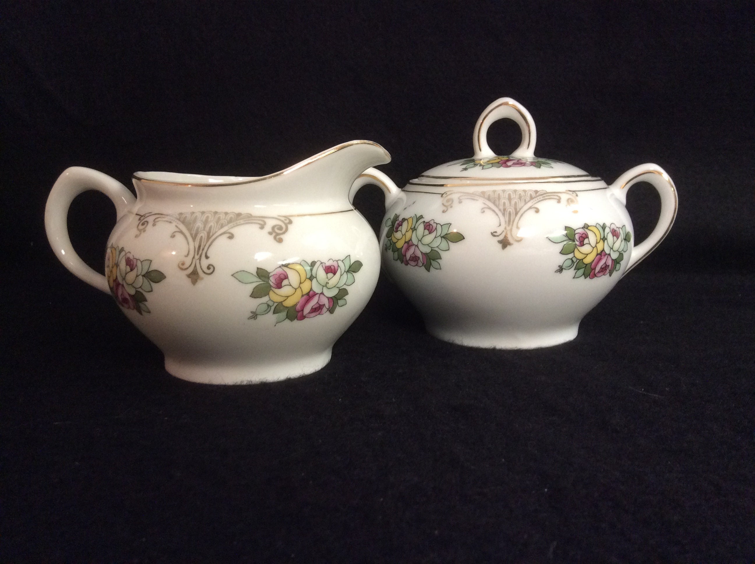 Vintage Zs&co Bavaria Creamer and Sugar Bowl With Lid E1335 Etsy