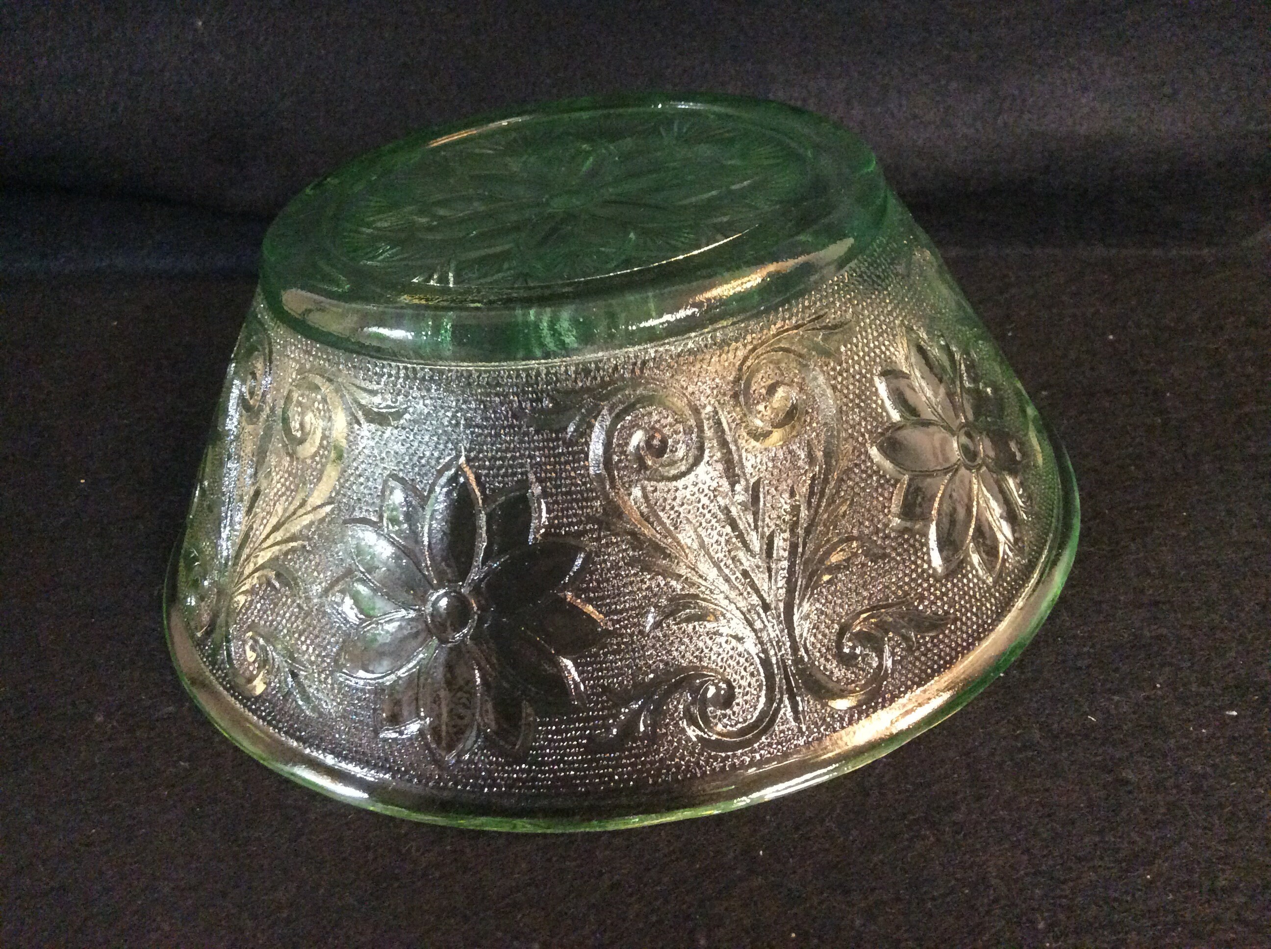 Vintage Indiana Glass Tiara Sandwich Glass Chantilly Green Etsy