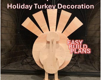 DIY Wooden Turkey Building Plans: Thanksgiving Decor (PDF Pattern)