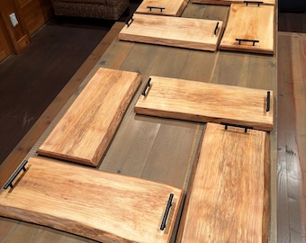 Handmade Sugar Maple Charcuterie Board: Live Edge Serving Tray