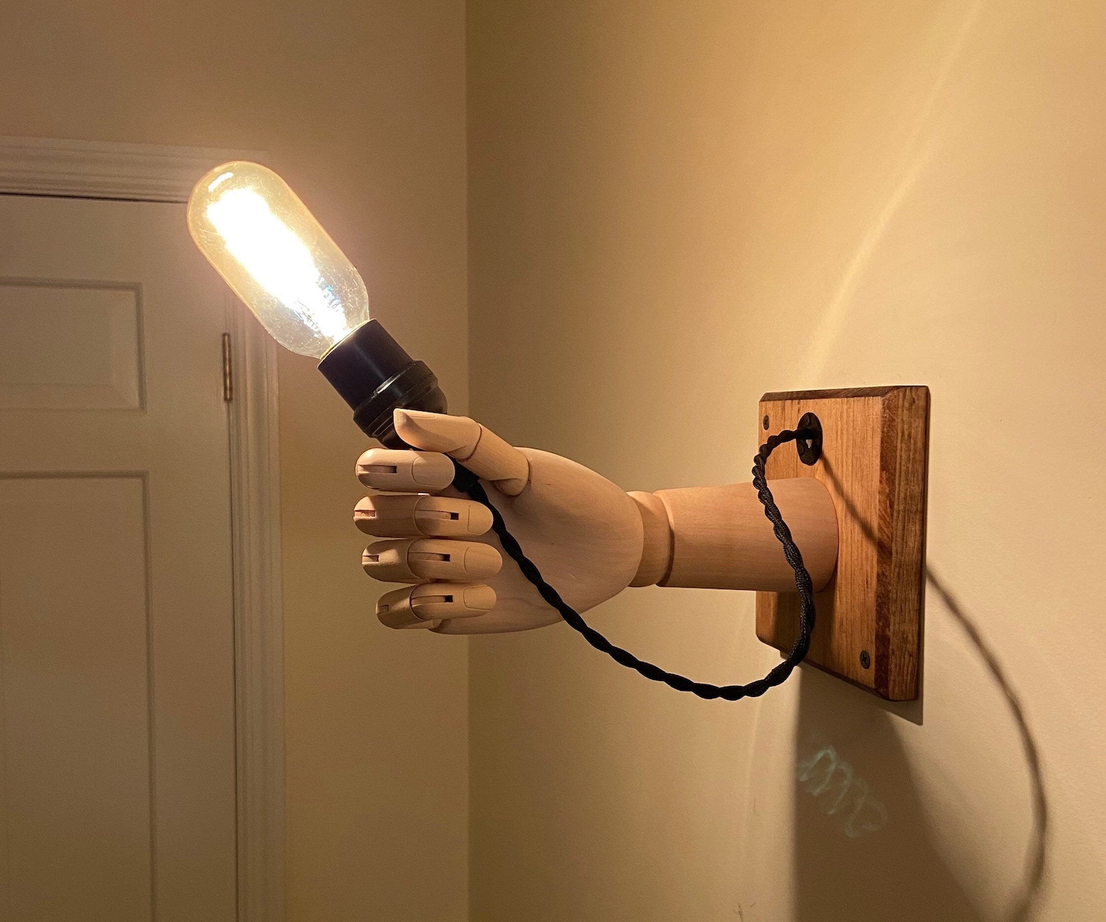 Mannequin Hand Wall Sconce Light. Posable Hand. Modern Funky Etsy