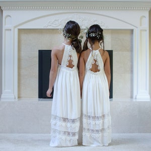Long lace flower girl clearance dresses