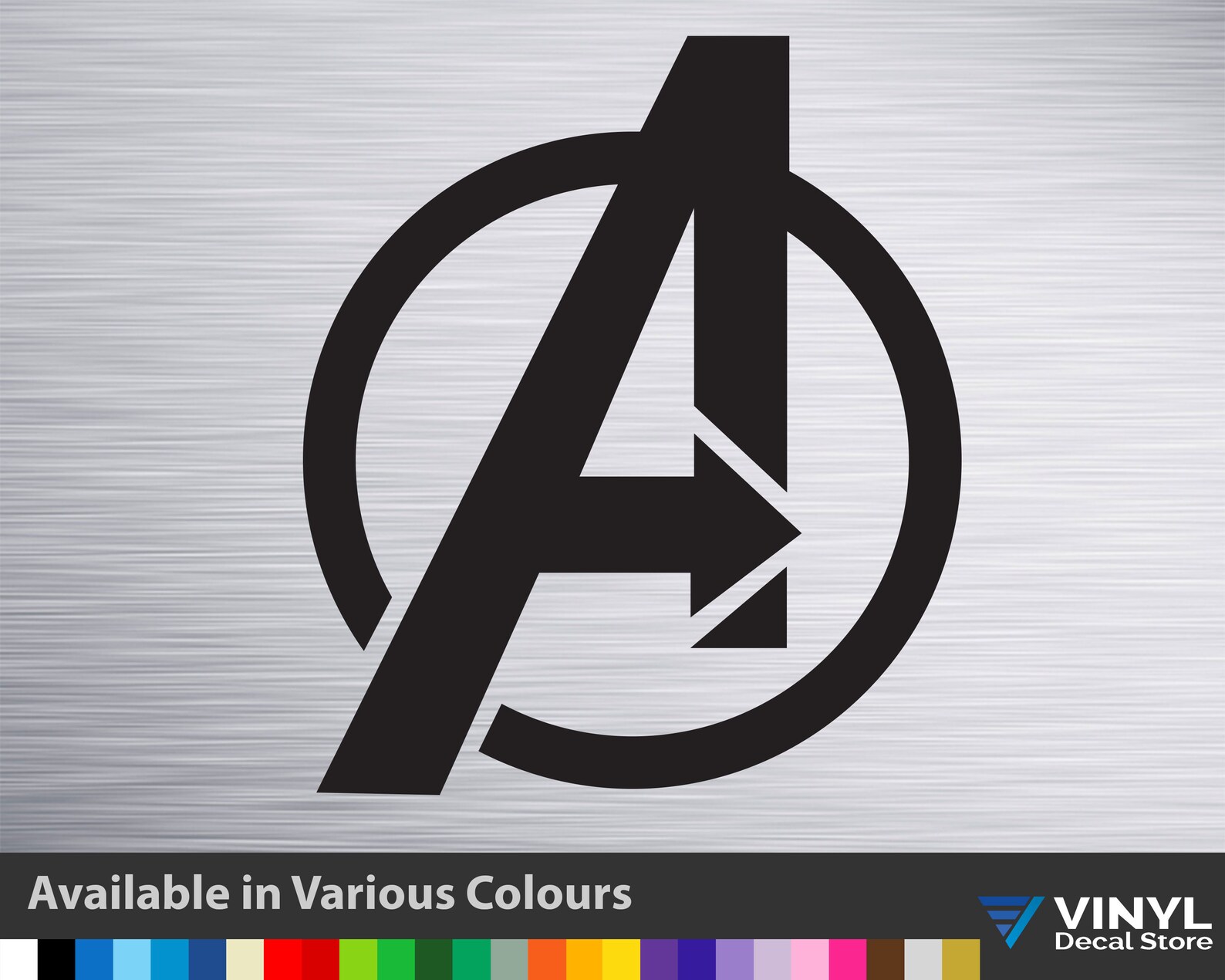 The Avengers Logo Vinyl Mural Customized Name Wall Decal Custom Vinyl