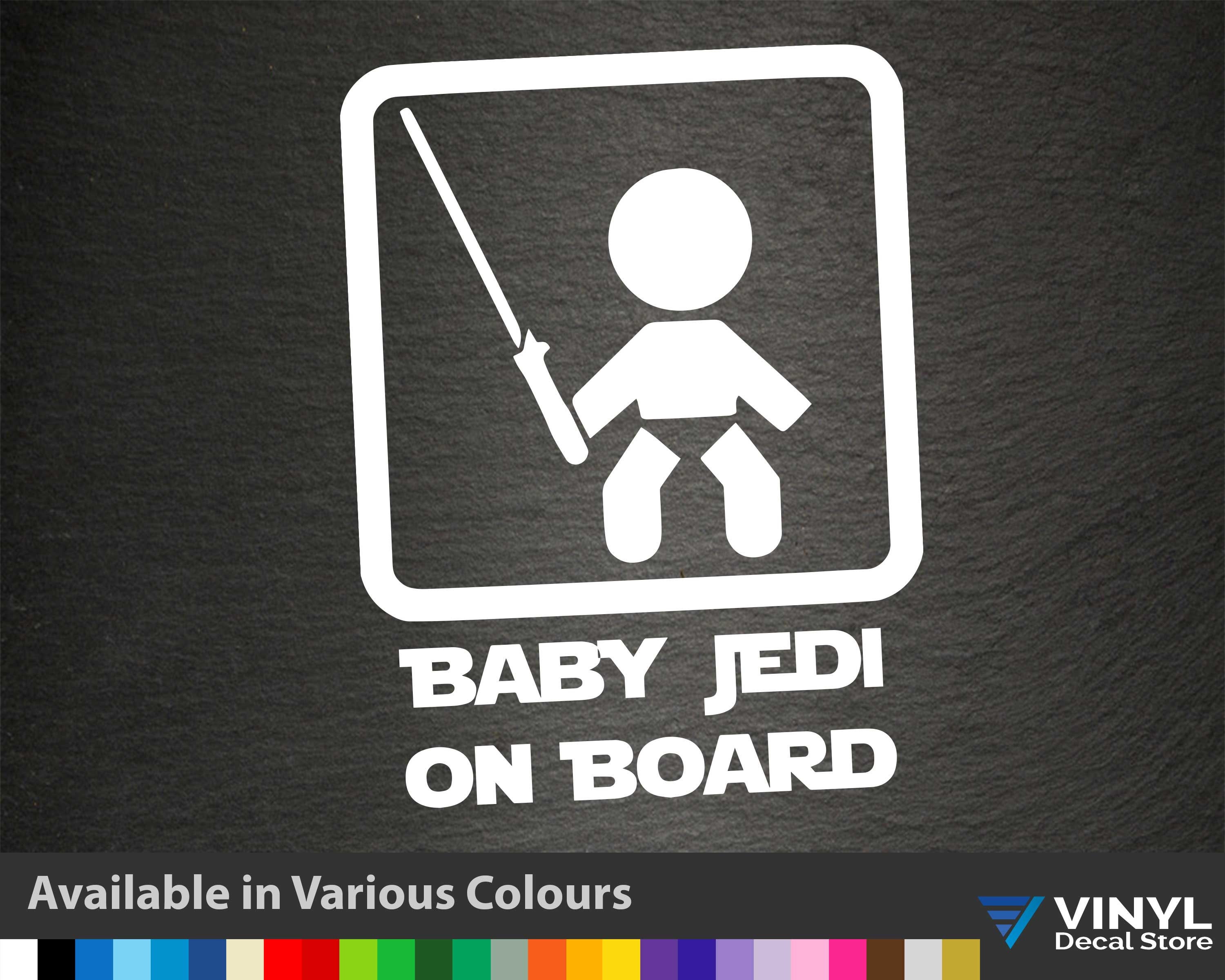 Baby Jedi On Board Star Wars Vinyl Decal Sticker Graphic for Etsy