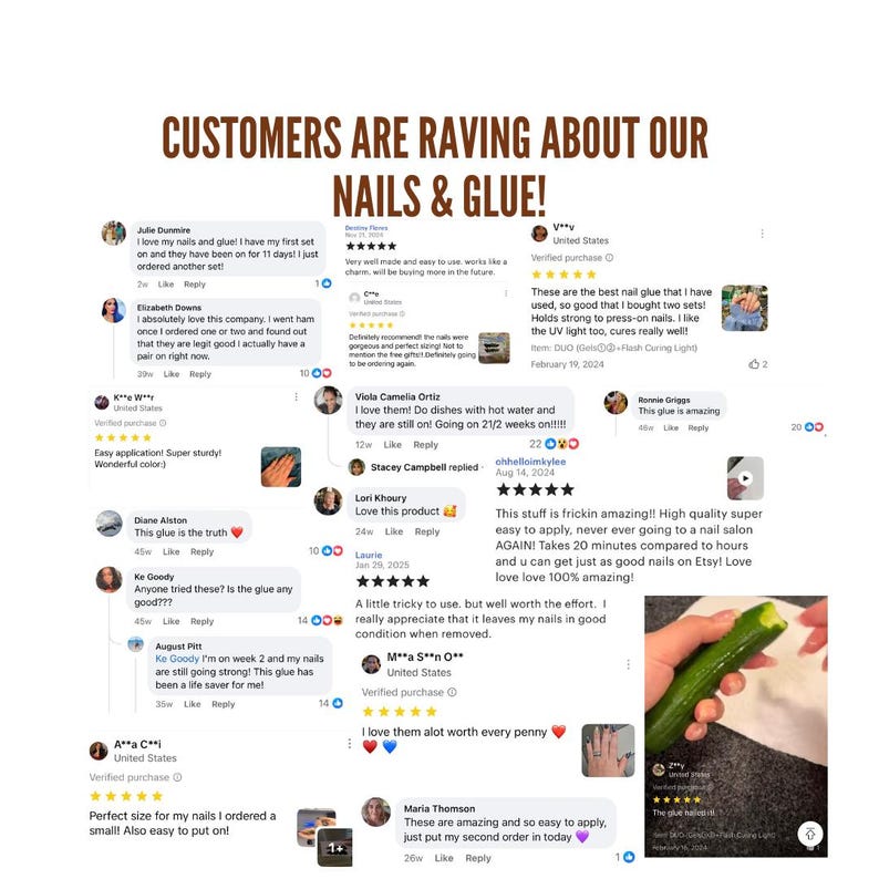 4+ Weeks Solid Nail Glue | Strong Hold Adhesive for Press on Nails | UV Nail Tip | Flash Curing 3D Sculpting Gel | Nail Art Supply afbeelding 2